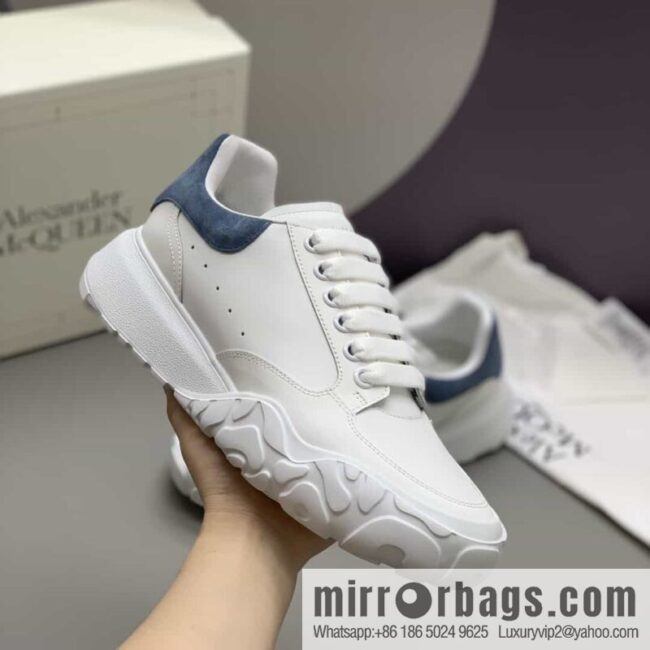 Alexander McQueen with leather heel patchwork His & Hers sneakers