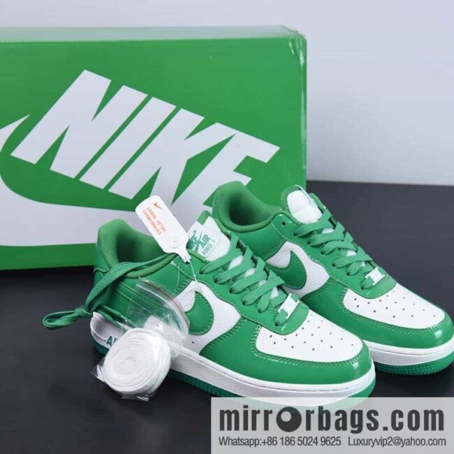 Nike Air Force 1 Low white and green patent leather Air Force No. 1 low-top sports and leisure shoes, item number: HP3656-511