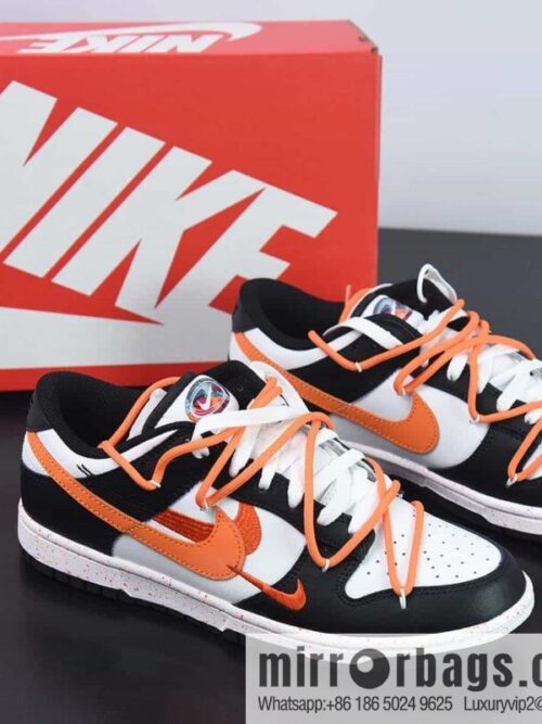 wsxc1689341452442_4-800x800iyjute45tx5197340_20250709032033.jpg Nike SB Dunk Low three hook deconstruction drawstring shoelace black and white orange, item number: FD4623 144