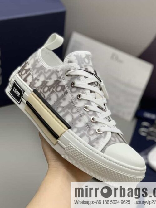 wsxc1689520359555_4-800x800oo4cr5zqxld197109_20250709031455.jpg Dior Unisex low-top shoes with clear mesh fabric inserts and grey Oblique printed canvas