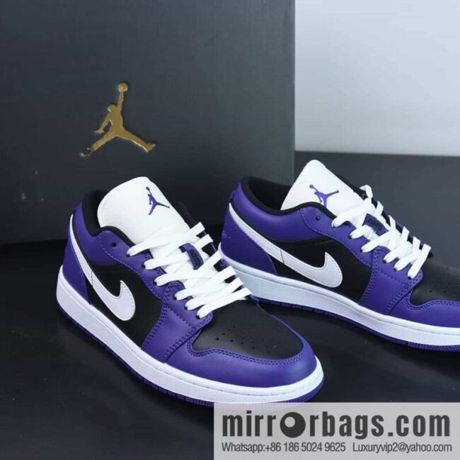 wsxc1689604656311_4-800x800x4zoawhorbi196957_20250709031038.jpg Air Jordan AJ1 Low Top, White Hook, Black Purple Toes, Item No. 553558-501