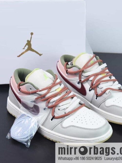 Air Jordan 1 Low beige faith gentle strap low-top basketball shoes, item number: FD9906-131