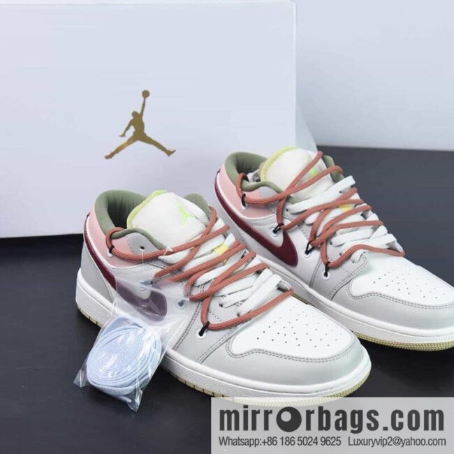 Air Jordan 1 Low beige faith gentle strap low-top basketball shoes, item number: FD9906-131