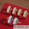 Cartier LOVE series, Gypsy full diamond stud earrings