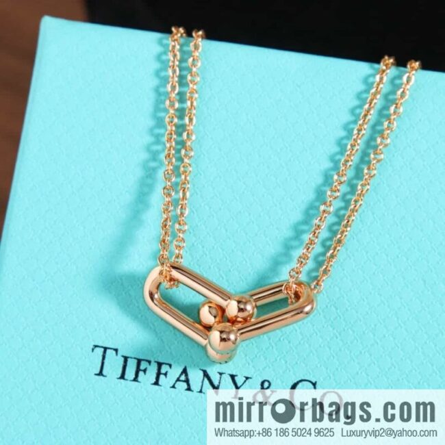 New ☑️ Tiffany & Co. Tiffany HardWear Double Ring Horseshoe Buckle Necklace