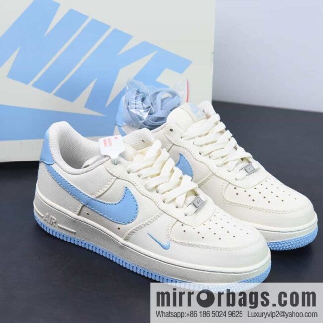 Nk Air Force 1 \'07 Low sky blue small hook, cloth Air Force No. 1 low-top casual board shoes, item number: ME0112-533