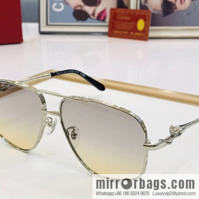 Cartier Metal Framed Men\'s Sunglasses