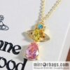 New ☑️ Vivienne Westwood Queen Mother Saturn Water Drop Diamond Necklace