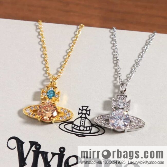 New ☑️ Vivienne Westwood Queen Mother Saturn Necklace