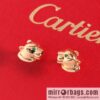 CARTIER Cartier Jungle series glossy leopard stud earrings