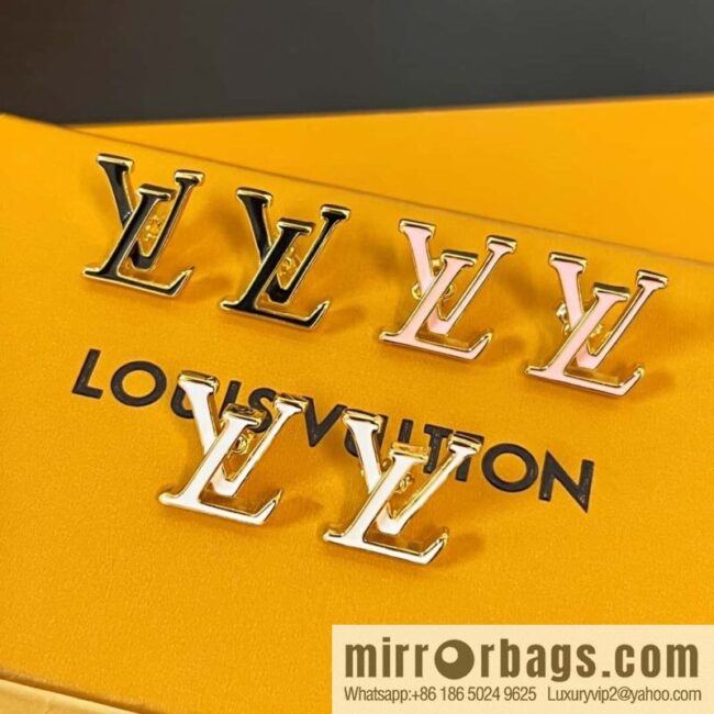 Louis Vuitton Louis Vuitton LV ICONIC enamel, letter, stud earrings