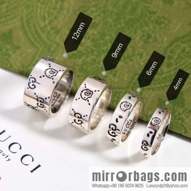 New Gucci Double G Skull Ring