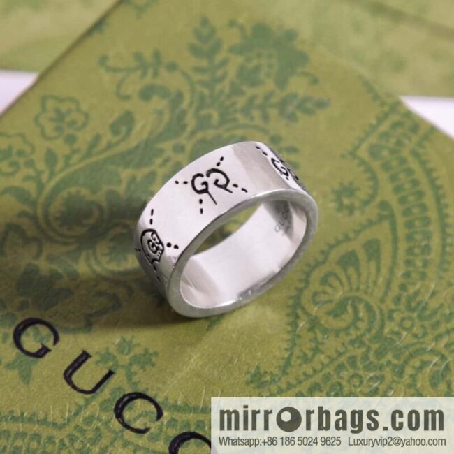 New Gucci Double G Skull Ring