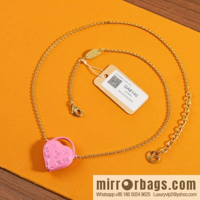 Louis Vuitton IV Pink Heart Love ❤️ Necklace