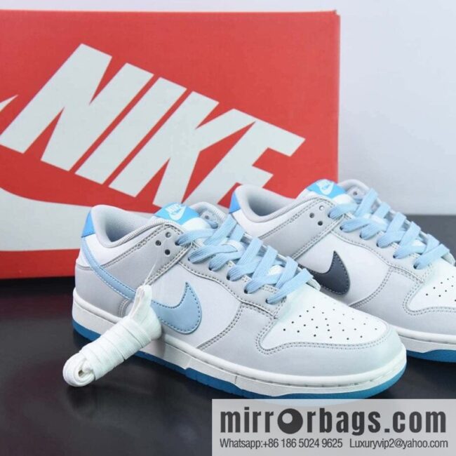 SB Dunk Low \"520 🥰 Dunk series low-top casual sports skateboard shoes\" Light gray day blue 520 Valentine\'s Day \"Item number: FN3433-141