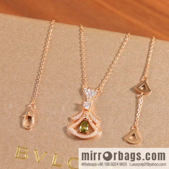 BVLGARI DIVAS\'DREAM Gemstone Fan Necklace