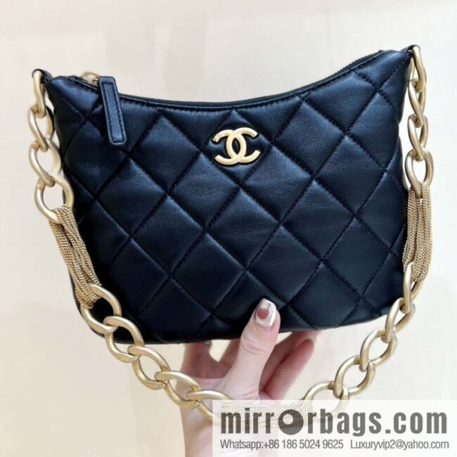 wsxc1691604852445_0-800x80022vajhi1oik79923_20250719074932.jpg CHANEL 23A Premium Handicraft Workshop Series hobo armpit bag AS4220 black