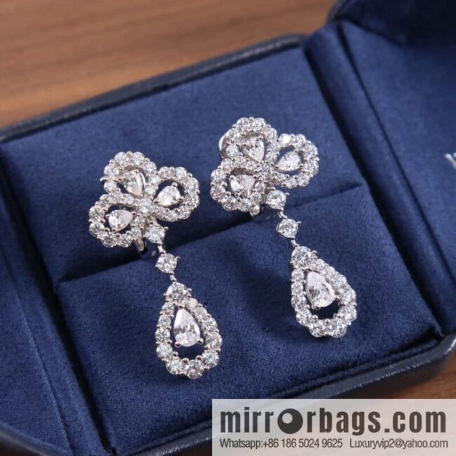 HARRY WINSTON HW Full Diamond Chandelier Stud Earrings