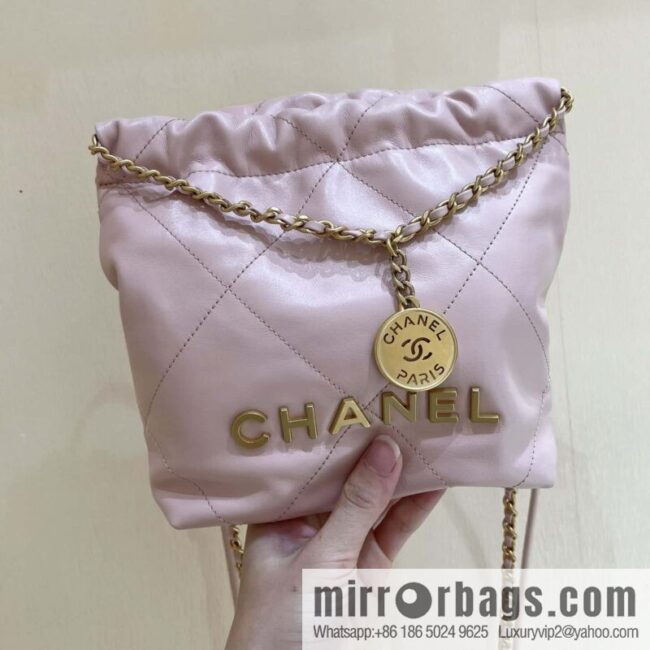 wsxc1691683020562_0-800x800x0vkot2wrb579258_20250719074410.jpg CHANEL 23S spring and summer series mini 22 bags AS3980 pink/gold buckle