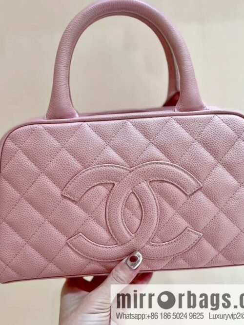 CHANEL CNNe same hot medieval bowling bag A20996 pink