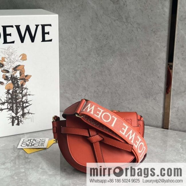 LOEWE letter wide shoulder strap saddle bag MiniGateDual handbag 0672