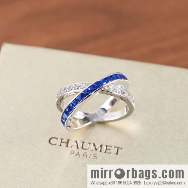 Chaumet Paris CHAUMET Sapphire Cross \"X\" Ring