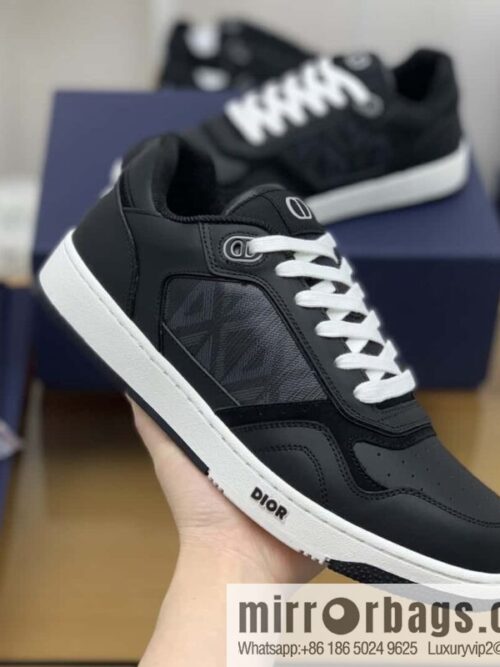 wsxc1692111161390_4-800x800gucmvdgqjt1185679_20250708212230.jpg Dior uses black smooth cow leather (fabric) to carefully make B27 low-top sneakers