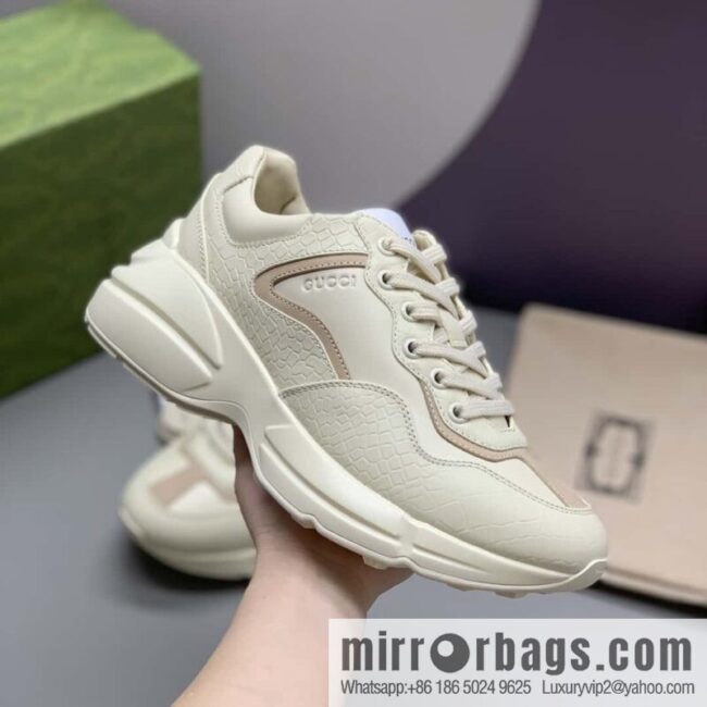 Gucci Gucci [New G Replica Luxury Handbag High Version] Unisex Vintage sneakers