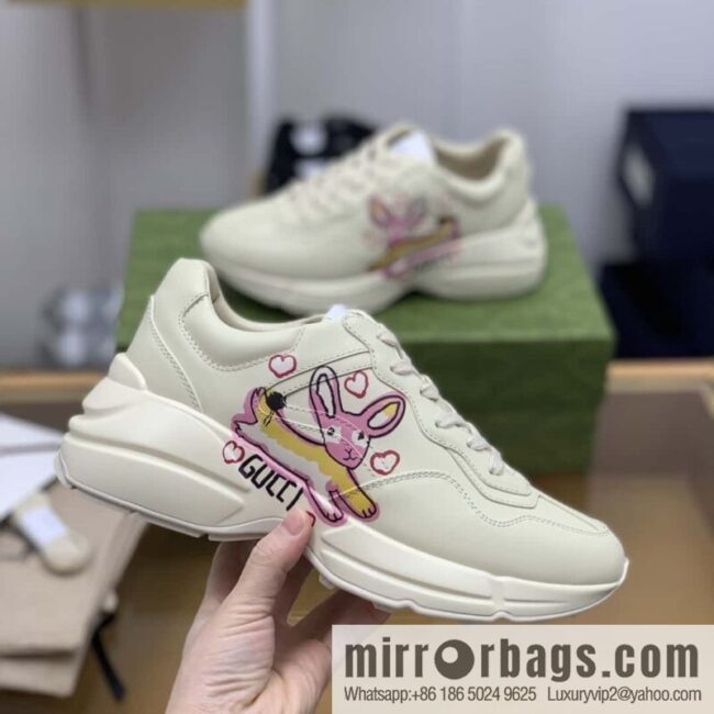 Gucci Gucci [New G Replica Luxury Handbag High Version] Unisex Vintage sneakers