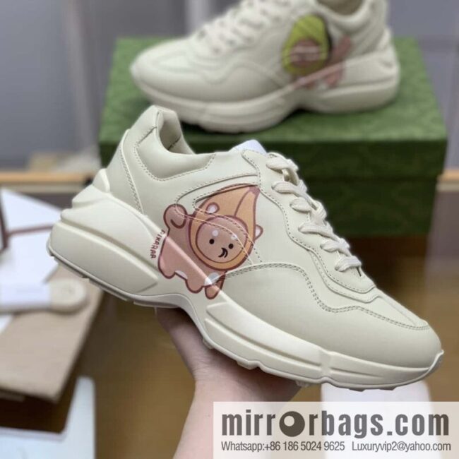 Gucci Gucci [New G Replica Luxury Handbag High Version] Unisex Vintage sneakers