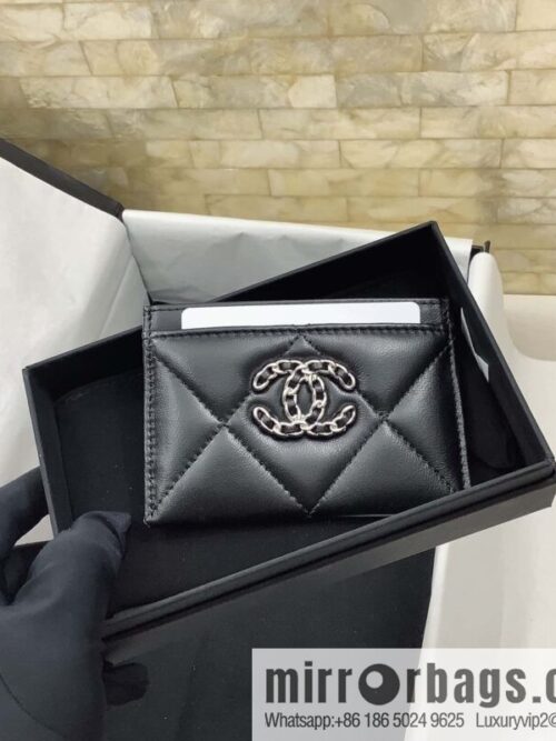 wsxc1692538254847_3-800x800bsj2ncrfsdf68904_20250719024105.jpg CHANEL classic rhombus 19 sheepskin silver buckle large cc logo card holder AP1167