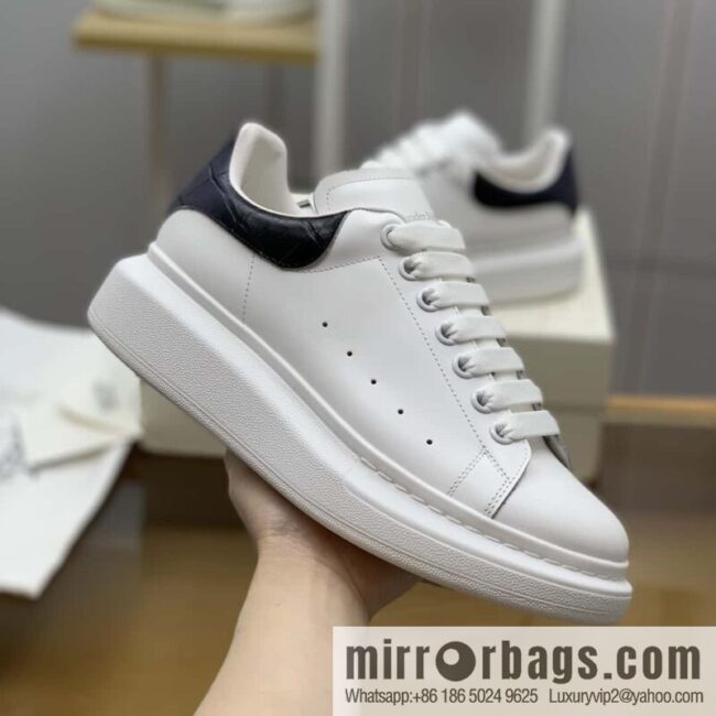 Alexander McQueen gradual change gray alligator tail calfskin sneakers