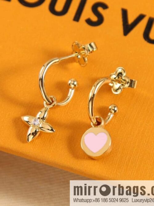 wsxc1692716213484_0-800x80054d1zqaabxx153038_20250705101855.jpg Louis Vuitton Louis Vuitton Qixi Festival limited LV pink peach heart love stud earrings