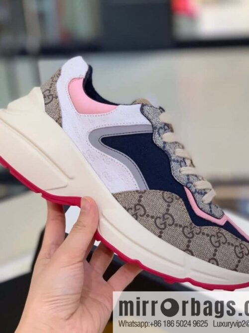 wsxc1692803597847_2-800x800eyqoeu0ewwy181668_20250708192129.jpg GUCCI Mix and Match Double G Letter Interwoven Pattern Fabric Rhyton sneakers