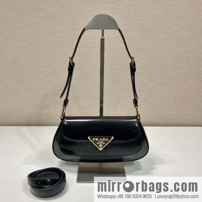 PRADA Prada glossy leather new armpit bag 1BD345