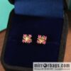 New ☑️ Tiffany & Co. Tiffany color cross stud earrings