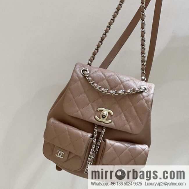 wsxc1693061569885_1-800x800lnm2kpren2d66760_20250719021329.jpg CHANEL 23P spring and summer trailer series, lychee leather duma double backpack AS3787