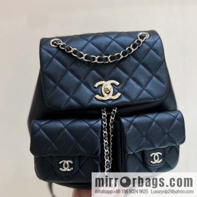 wsxc1693062949287_0-800x800bbf4tw2bnfi66548_20250719021147.jpg CHANEL 23P spring and summer trailer series, plain weave duma double backpack AS3860 black
