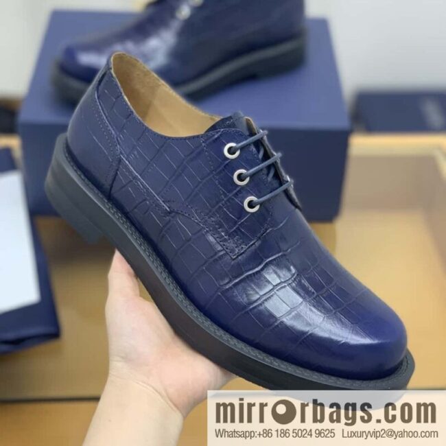 DIOR crocodile embossed, men\'s derby shoes