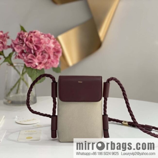 Chloe key X burgundy cloth
