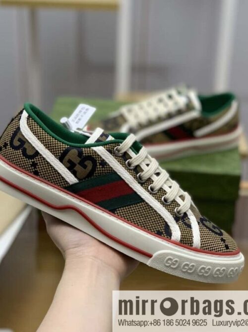 wsxc1693597087679_4-800x800kt3m3dtc2bo175409_20250708152947.jpg GUCCI Light Purple Super Double G canvas 1977 Unisex sneakers