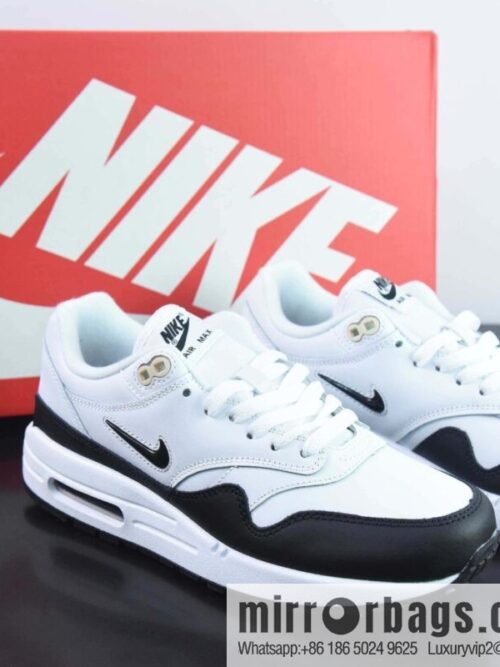 wsxc1693826854639_4-scaled-800x800efzuuwi5pts173917_20250705225405.jpg NK Air Max 1 Premium \"Jewel/White/Black\" Original series low-top retro air cushion versatile casual sports jogging shoes \"leather black and white small hook\" 918354-100