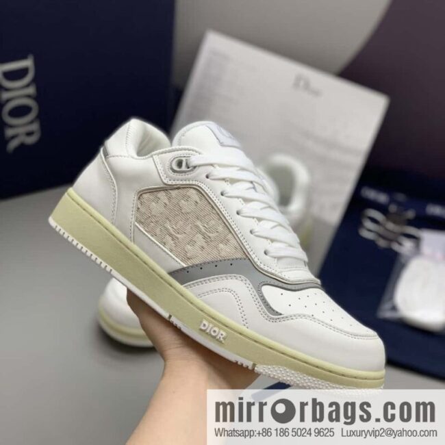 DIOR Beige Oblique Embroidered B27 Low Top Sneakers