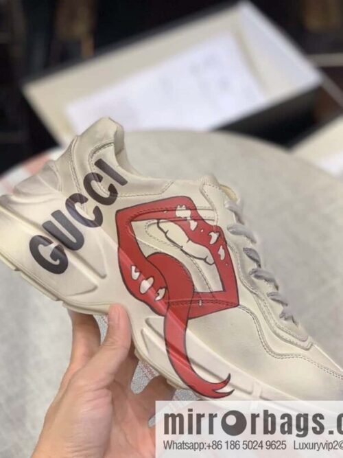 wsxc1693931043350_4-800x800n4nubppgpuz171171_20250705212758.jpg GUCCI old leather, big mouth pattern Logo printed retro logo, men\'s and women\'s retro sneakers