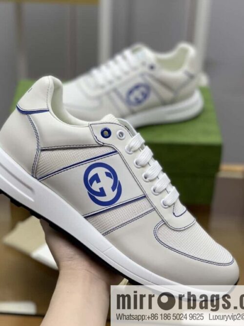wsxc1693931374512_4-800x800ctiup0oq3jd171161_20250705212739.jpg GUCCI white cowhide with white mesh, men\'s sports running shoes