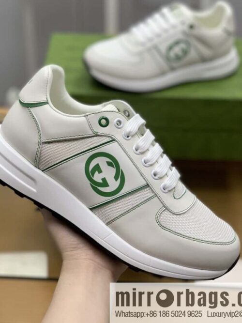 wsxc1693931638416_4-800x800vhjftl30n42171150_20250705212719.jpg GUCCI white cowhide with white mesh, men\'s sports running shoes