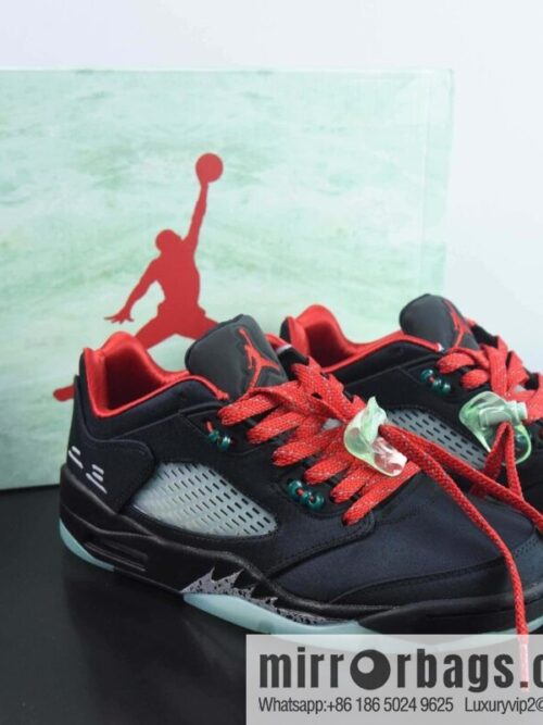 wsxc1694357593603_4-scaled-800x800qi1i0uo11tj170703_20250705211033.jpg Air Jordan 5 Retro Low \"CNY\" AJ5 Joe 5 Chinese New Year\'s Black and Red Silk Jade Luminous Tear Music, Item Number: DM4640-036