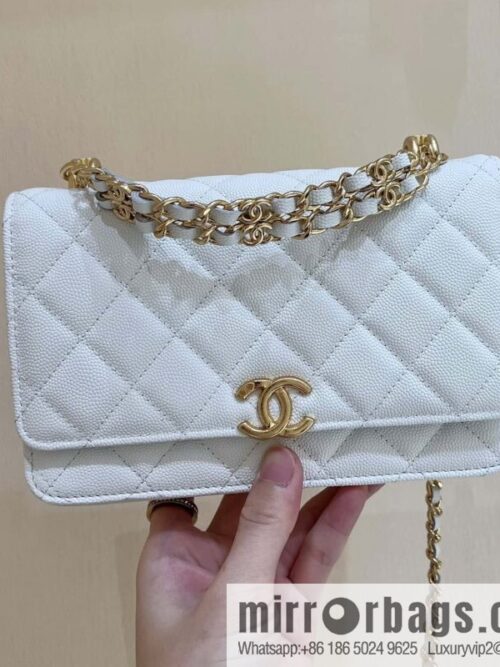 wsxc1694624495383_0-800x800g3xvy4dafrx59045_20250719003606.jpg CHANEL 22k autumn and winter high-end ready-to-wear collection, lychee leather woc AP3019 white