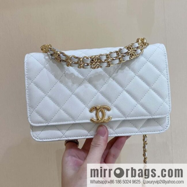 wsxc1694624495383_0-800x800g3xvy4dafrx59045_20250719003606.jpg CHANEL 22k autumn and winter high-end ready-to-wear collection, lychee leather woc AP3019 white