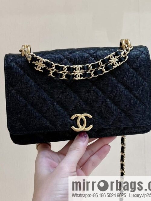 wsxc1694624528296_0-800x800sigbokb5fno59003_20250719003548.jpg CHANEL 22k autumn and winter high-end ready-to-wear collection, lychee leather woc AP3019 black